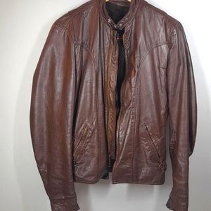 VINTAGE Brooks Leather Biker Jacket